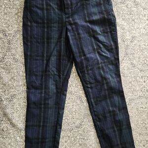 GAP Women's Plaid Pant- Navy and Black